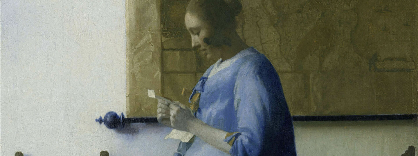 Woman in Blue Reading a Letter, by Johannes Vermeer