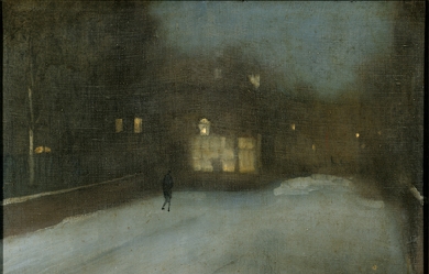 Nocturne in Grey and Gold: Chelsea Snow, by James Abbott McNeill Whistler