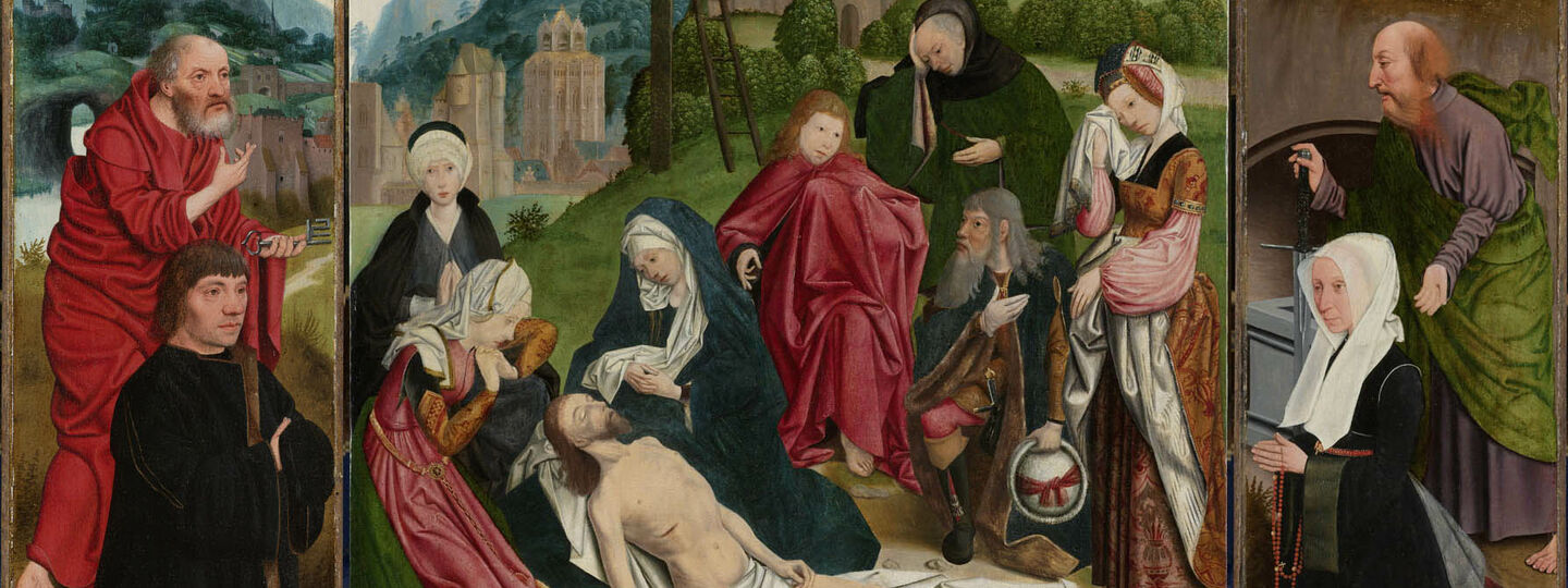 Triptych with the lamentation, by Jan Mostaert