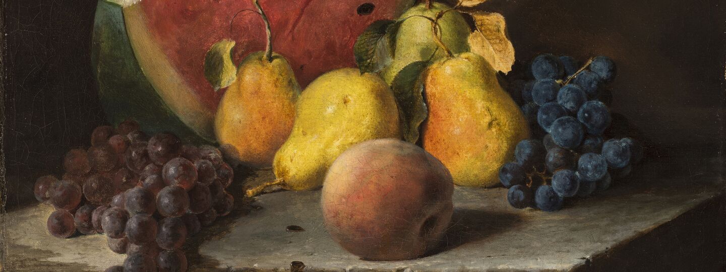 Still Life with Watermelon, Pears, Grapes, by Lilly Martin Spencer