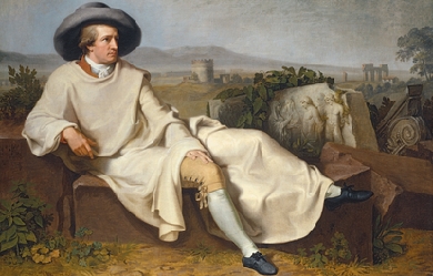 Goethe in the Roman Campagna, by Johann Heinrich Wilhelm Tischbein