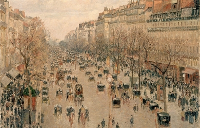 Boulevard Montmartre, by Camille Pissarro