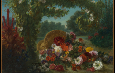 Basket of Flowers, by Eugène Delacroix