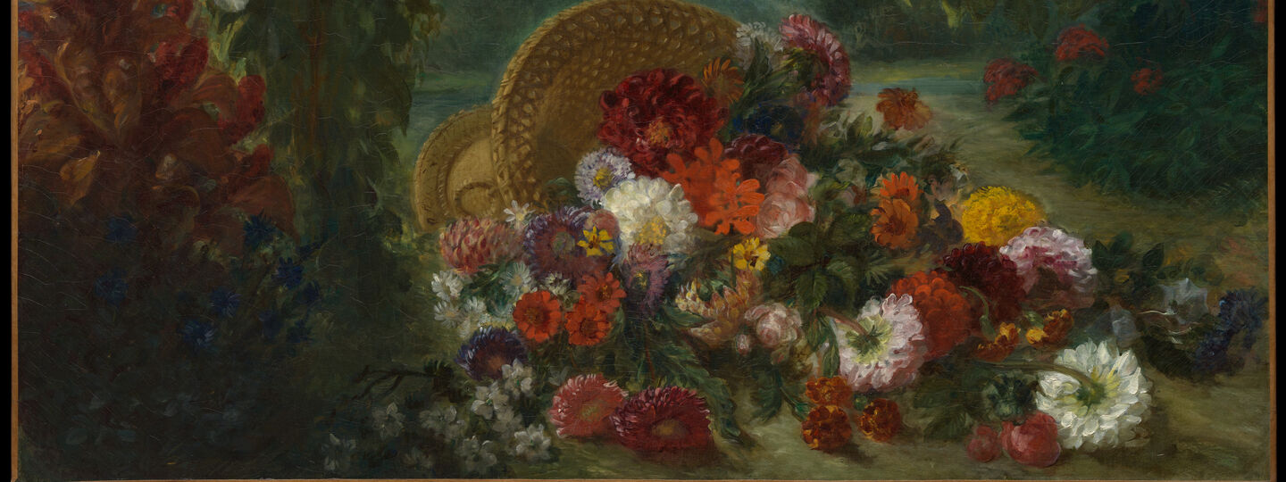 Basket of Flowers, by Eugène Delacroix