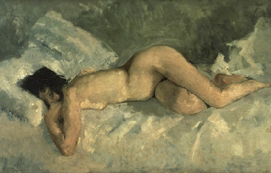 Reclining nude, by George Hendrik Breitner