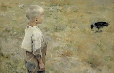 Boy with a Crow, by Akseli Gallen-Kallela