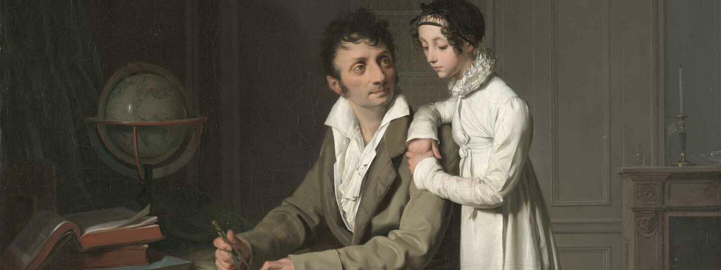 The Geography Lesson (Portrait of Monsieur Gaudry and His Daughter), by Louis Léopold Boilly