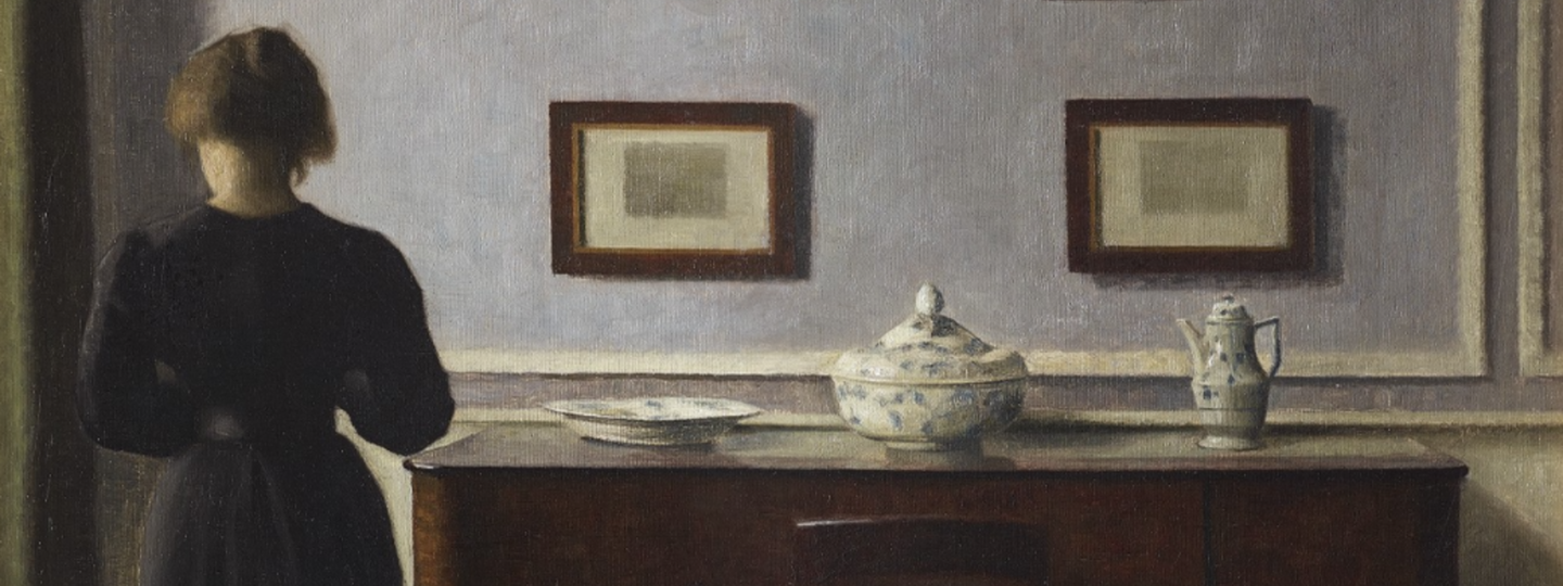 Interior with Four Etchings, by Vilhelm Hammershøi