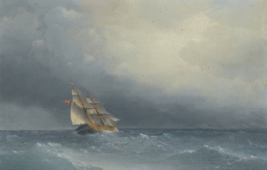 The lifting storm, by Ivan Aivazovsky