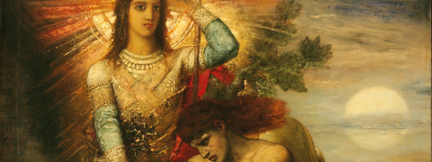 Jacob and the Angel, by Gustave Moreau