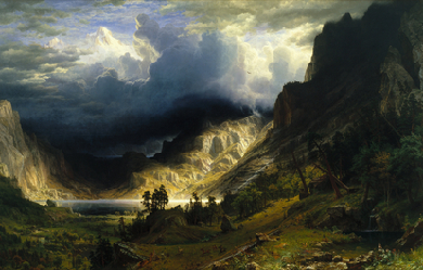 A Storm in the Rocky Mountains, Mt. Rosalie, by Albert Bierstadt