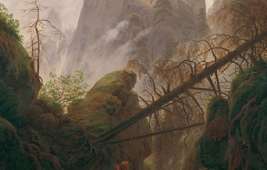 Rocky Landscape in the Elbe Sandstone Mountains, by Caspar David Friedrich