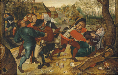 A country brawl, by Pieter Brueghel the Younger