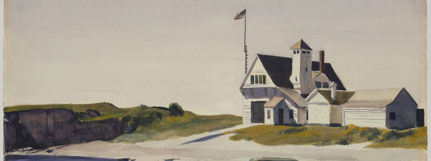 Coast Guard Station Two Lights Maine, by Edward Hopper