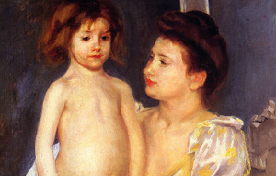 Jules Being Dried by His Mother, by Mary Cassatt