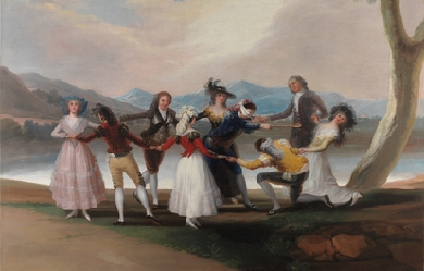 Blind man's hen, by Francisco de Goya