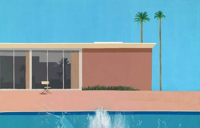 A bigger splash, by David Hockney