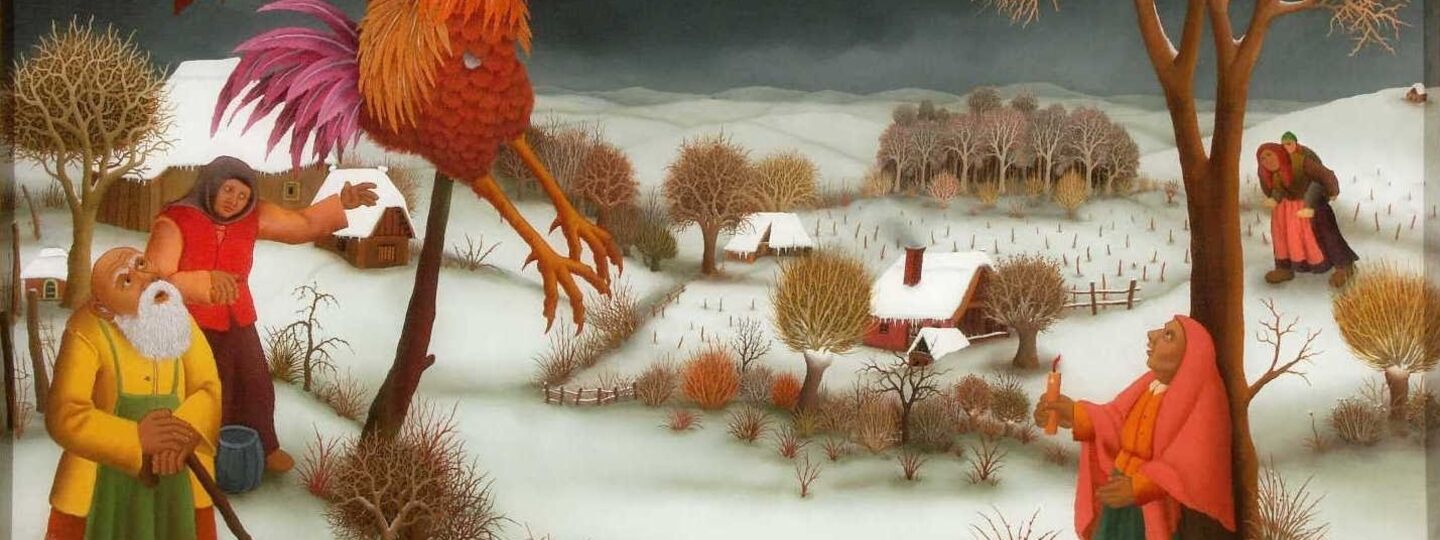 Crucified Rooster, by Ivan Generalić