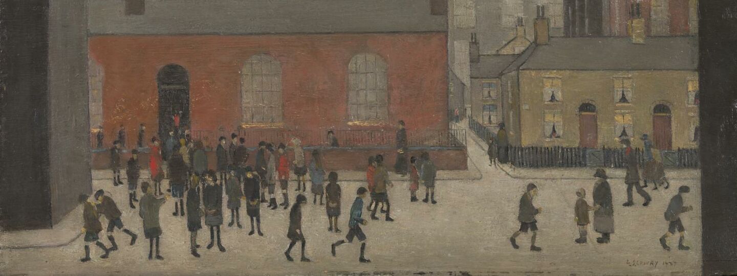 Coming Out of School, by Laurence Stephen Lowry