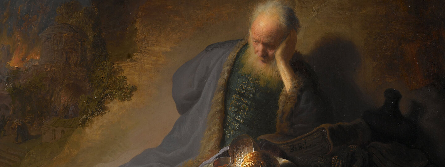 Jeremiah Lamenting the Destruction of Jerusalem, by Rembrandt