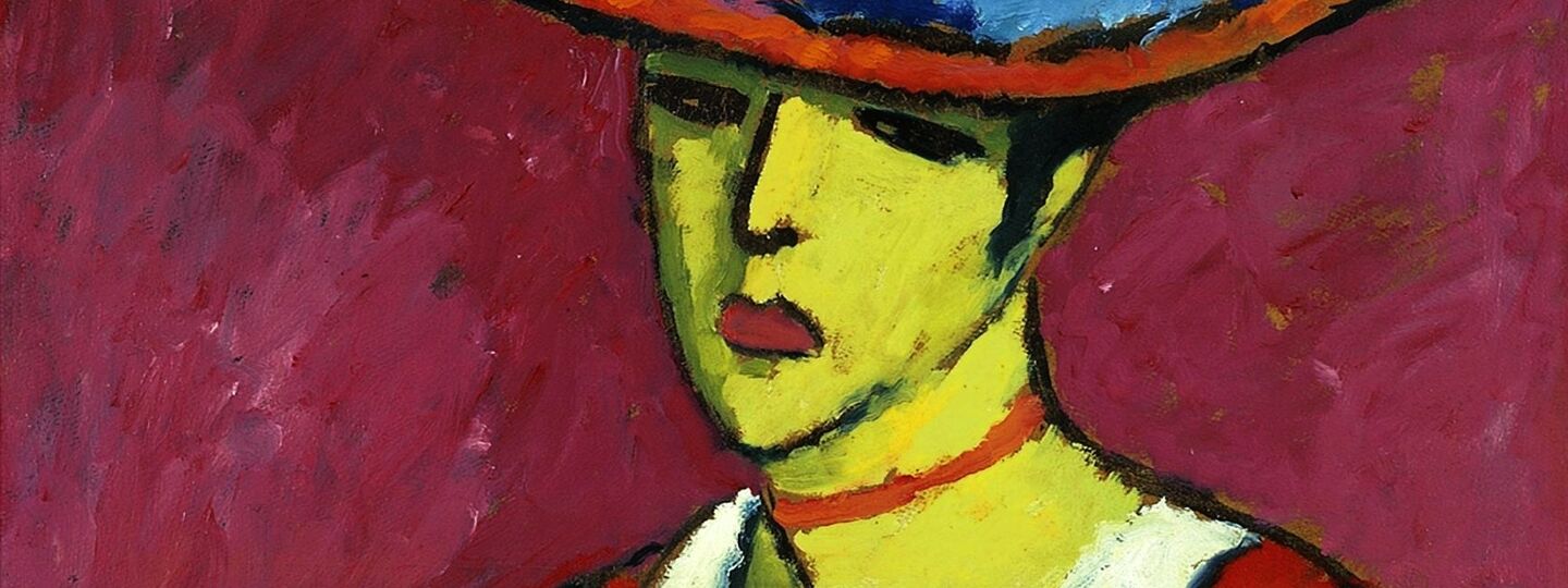 Schokko with wide-brimmed hat, by Alekséi von Jawlensky