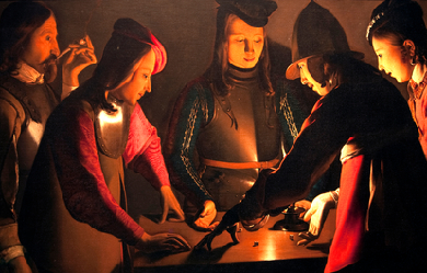 Dice players, by Georges de La Tour