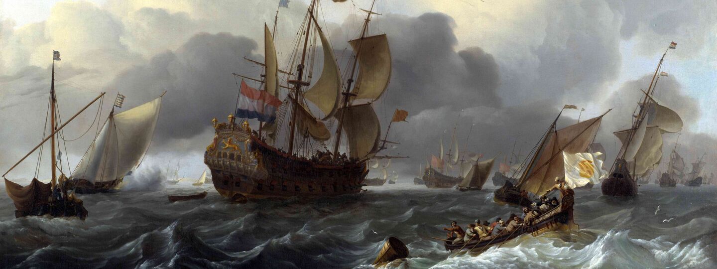 The Eendracht and a Fleet of Dutch Men-of-war , by Ludolf Bakhuizen