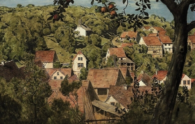 View of Mammolshain in the Taunus, by Hans Thoma