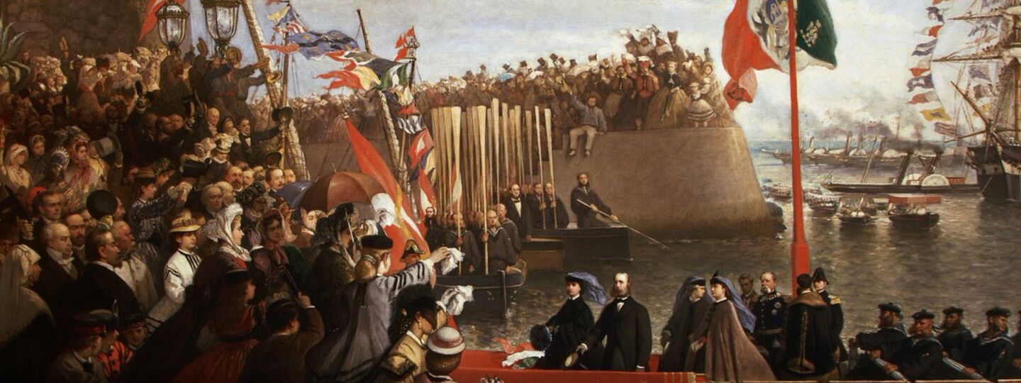 Departure of Maximilian and Charlotte for Mexico, by Cesare DellAcqua