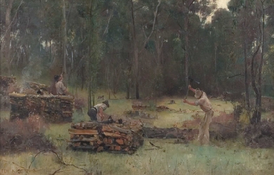 Charcoal burners, by Tom Roberts