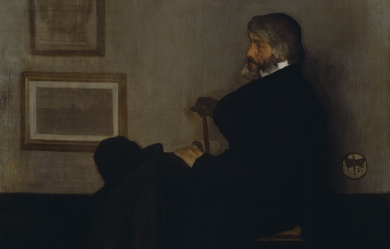 Portrait of British historian and essayist Thomas Carlyle, by James Abbott McNeill Whistler