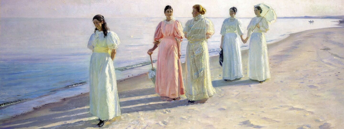 A stroll on the beach, by Michael Ancher