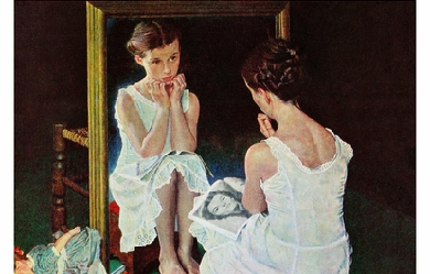 Girl at Mirror, by Norman Rockwell