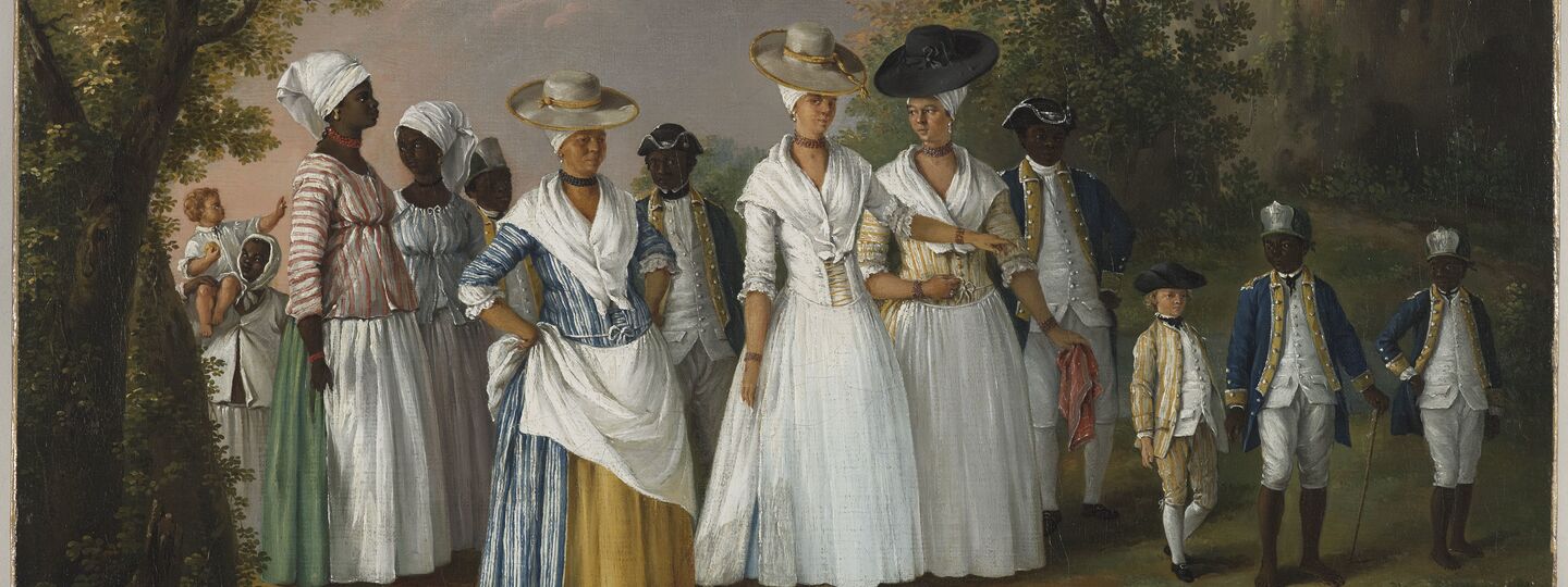 Free Women of Color with their Children and Servants in a Landscape, by Agostino Brunias