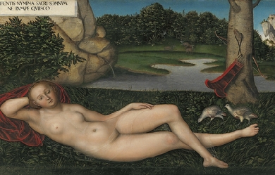 The nymph of the fountain, by Lucas Cranach the Elder