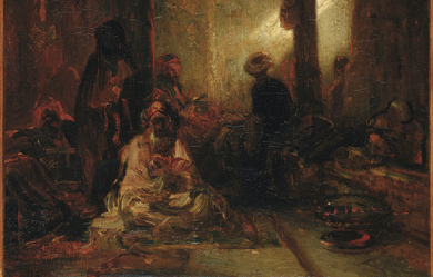 Interior of a Turkish Cafe, by Alexandre-Gabriel Decamps