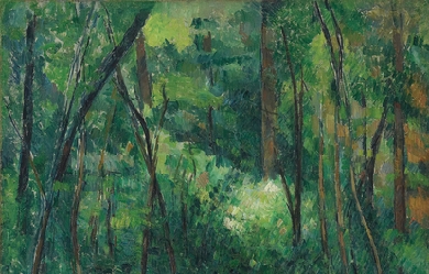 Interior of a forest, by Paul Cézanne