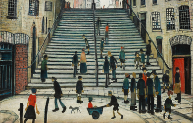 Steps at Wick, by Laurence Stephen Lowry