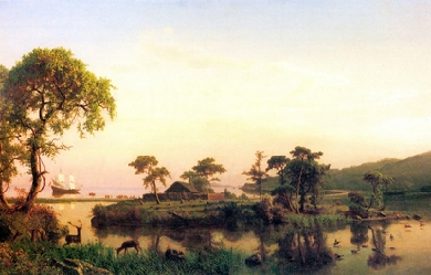 Gosnold at Cuttyhunk', by Albert Bierstadt