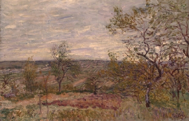 Windy Day at Véneux, by Alfred Sisley