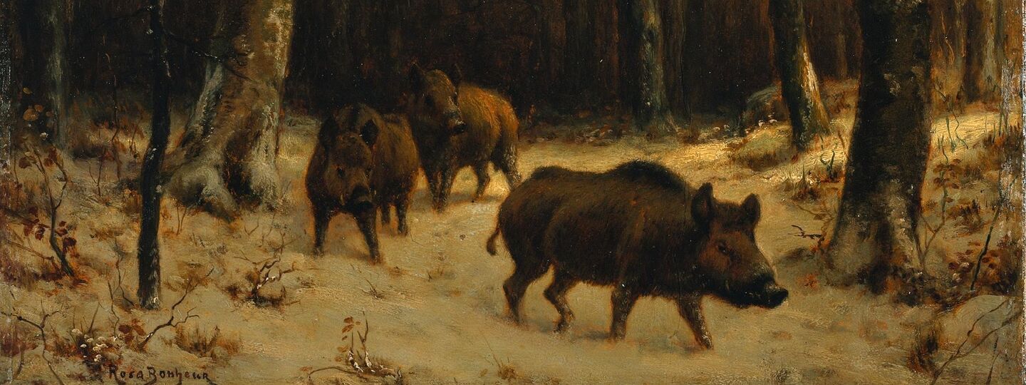 Wild Boars in the Snow, by Rosa Bonheur