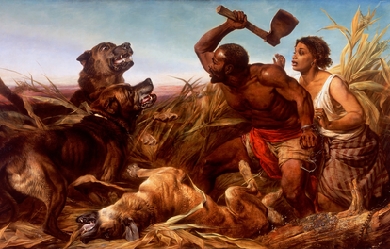 The hunted slaves, by Richard Ansdell