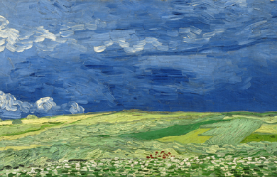 Wheatfields Under Thunderclouds, by Vincent van Gogh