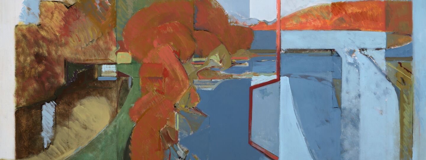 Upriver From Lumberville Walking Bridge II, by Alan Goldstein
