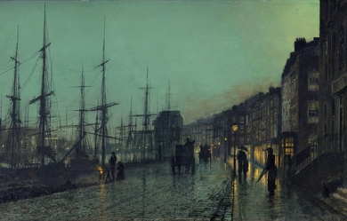 Shipping on the Clyde, by John Atkinson Grimshaw