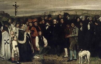 A Burial at Ornans, by Gustave Courbet