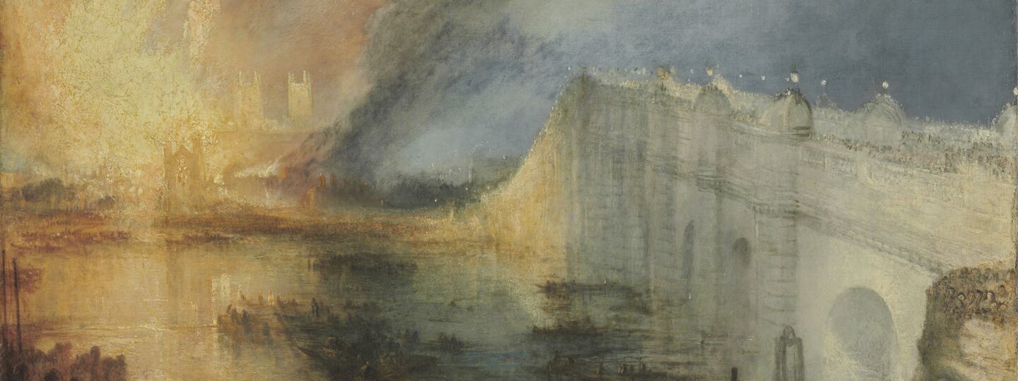 The Burning of the Houses of Lords and Commons, October 16, 1834, by J. M. W. Turner