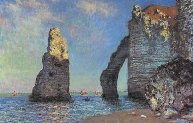 The Cliffs at Etretat, by Claude Monet