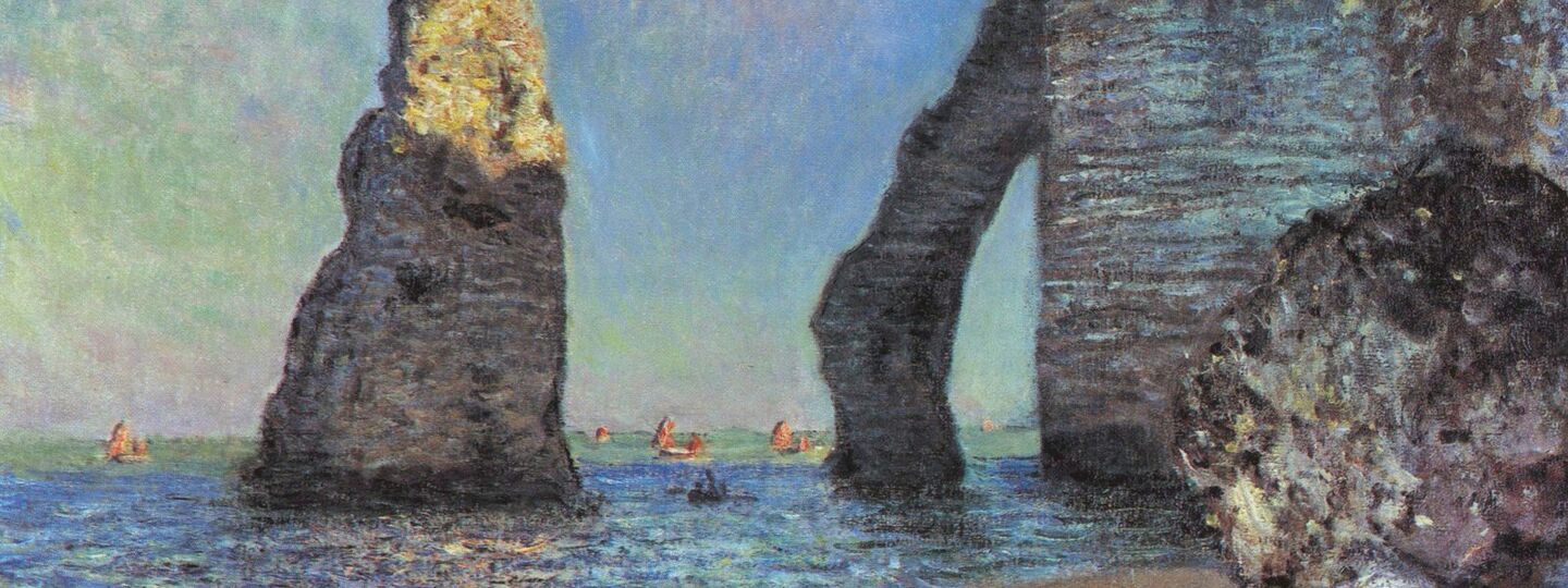 The Cliffs at Etretat, by Claude Monet