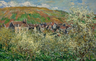 Plum Trees in Blossom, by Claude Monet